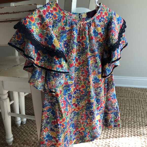 New: J Crew Cotton Poplin Top in Liberty Margaret Annie Floral Print. Size S - Picture 8 of 13